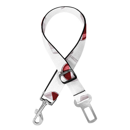 Glasses Of Wine Pattern Print Dog Seat Belt