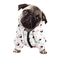 Glasses Of Wine Pattern Print Dog Zip Up Hoodie