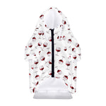 Glasses Of Wine Pattern Print Dog Zip Up Hoodie