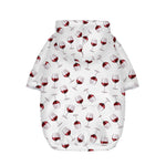 Glasses Of Wine Pattern Print Dog Zip Up Hoodie
