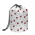 Glasses Of Wine Pattern Print Drawstring Makeup Bag