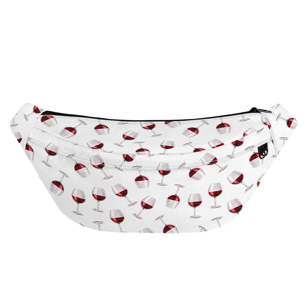 Glasses Of Wine Pattern Print Fanny Pack