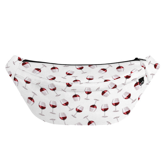 Glasses Of Wine Pattern Print Fanny Pack