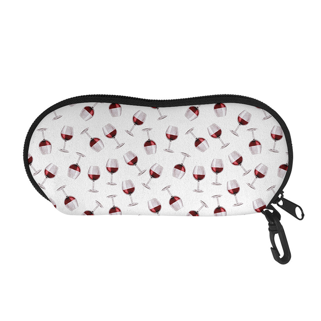 Glasses Of Wine Pattern Print Glasses Case