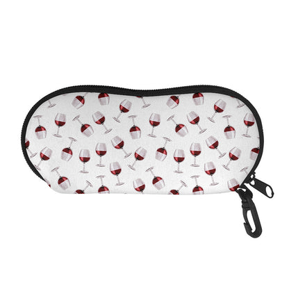 Glasses Of Wine Pattern Print Glasses Case