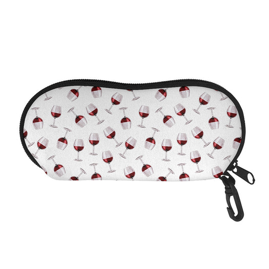 Glasses Of Wine Pattern Print Glasses Case