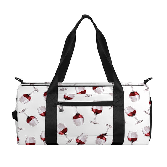Glasses Of Wine Pattern Print Gym Bag