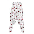 Glasses Of Wine Pattern Print Hammer Pants