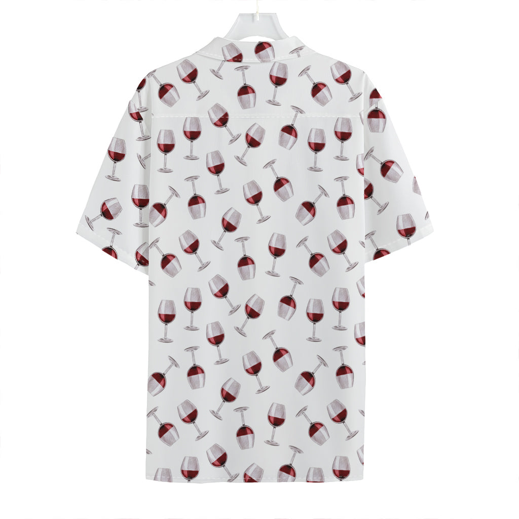 Glasses Of Wine Pattern Print Hawaiian Shirt