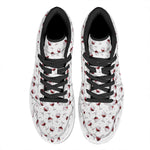 Glasses Of Wine Pattern Print High Top Leather Sneakers