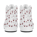 Glasses Of Wine Pattern Print High Top Leather Sneakers
