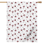 Glasses Of Wine Pattern Print House Flag