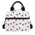 Glasses Of Wine Pattern Print Insulated Lunch Bag