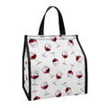 Glasses Of Wine Pattern Print Insulated Lunch Tote