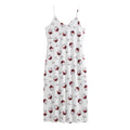 Glasses Of Wine Pattern Print Jersey Midi Cami Dress