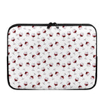 Glasses Of Wine Pattern Print Laptop Sleeve