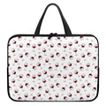 Glasses Of Wine Pattern Print Laptop Sleeve With Handle