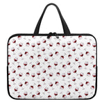 Glasses Of Wine Pattern Print Laptop Sleeve With Handle