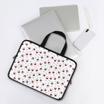 Glasses Of Wine Pattern Print Laptop Sleeve With Handle