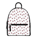 Glasses Of Wine Pattern Print Leather Backpack