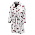 Glasses Of Wine Pattern Print Men's Bathrobe