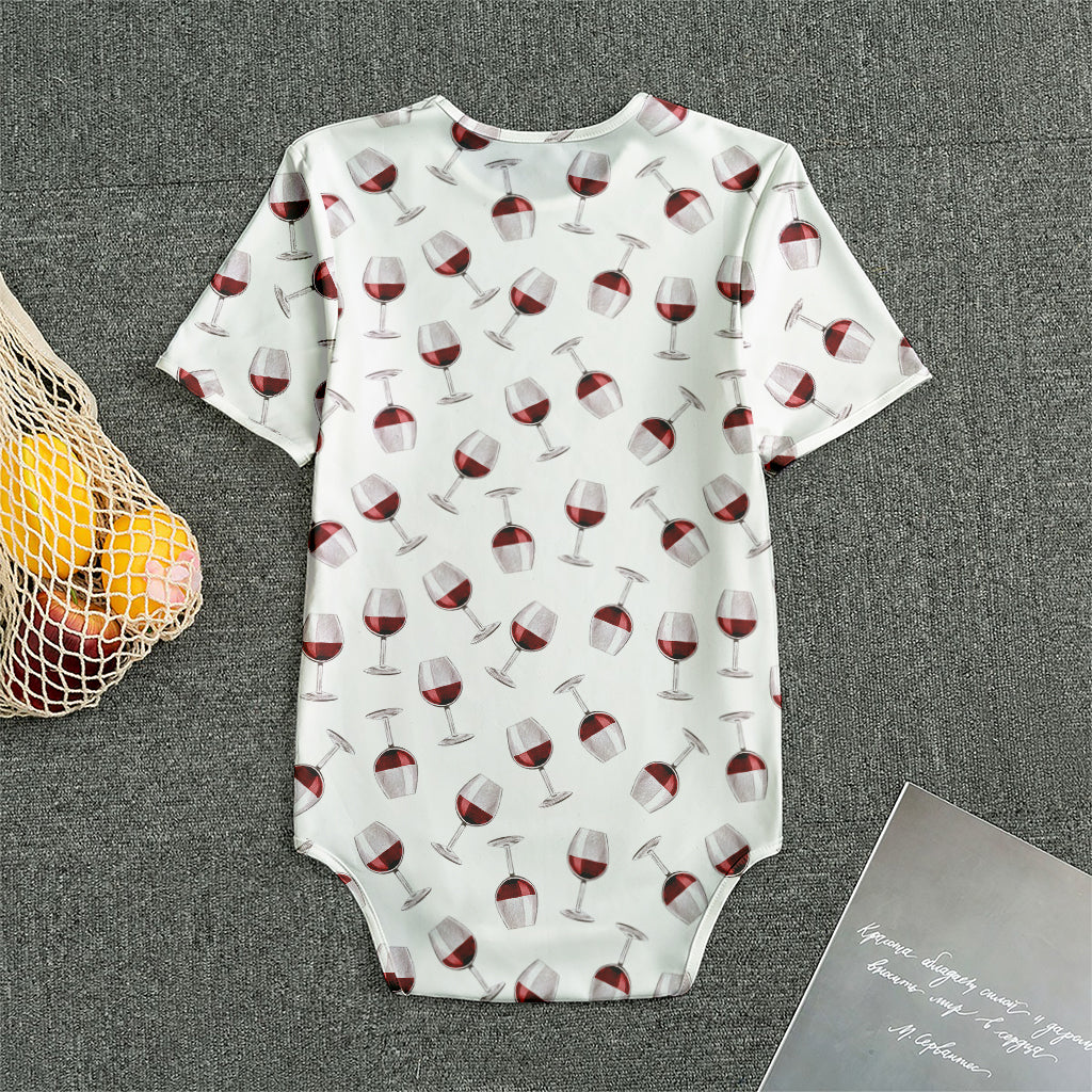Glasses Of Wine Pattern Print Men's Bodysuit