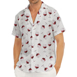 Glasses Of Wine Pattern Print Men's Deep V-Neck Shirt