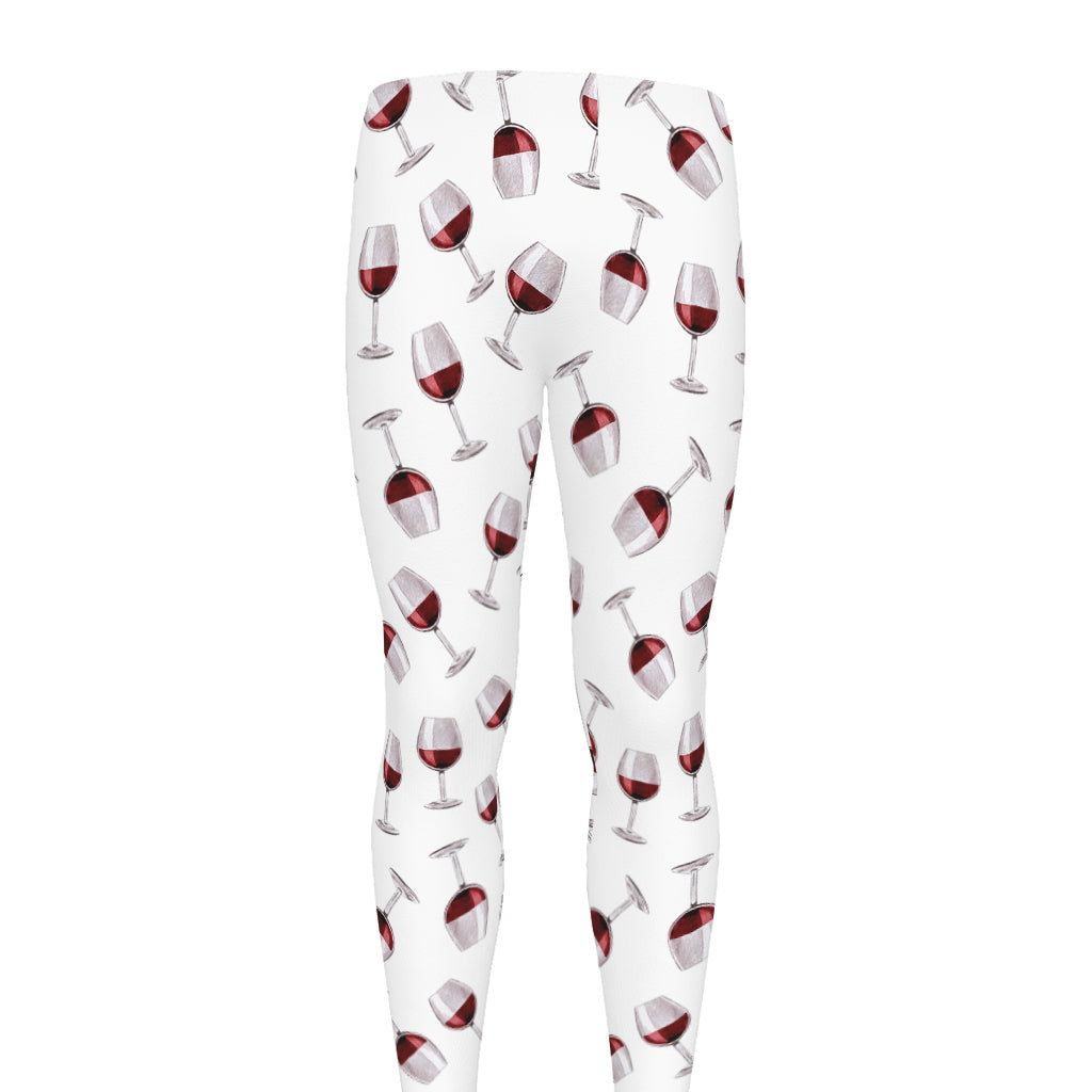 Glasses Of Wine Pattern Print Men's leggings