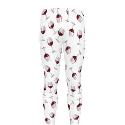 Glasses Of Wine Pattern Print Men's leggings