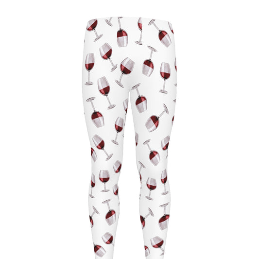 Glasses Of Wine Pattern Print Men's leggings