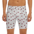 Glasses Of Wine Pattern Print Men's Long Boxer Briefs