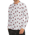 Glasses Of Wine Pattern Print Men's Long Sleeve Rash Guard