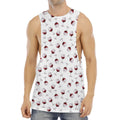 Glasses Of Wine Pattern Print Men's Muscle Tank Top