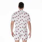 Glasses Of Wine Pattern Print Men's Rompers