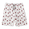Glasses Of Wine Pattern Print Men's Swim Trunks