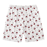 Glasses Of Wine Pattern Print Men's Swim Trunks