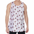 Glasses Of Wine Pattern Print Men's Velvet Tank Top