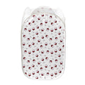Glasses Of Wine Pattern Print Mesh Laundry Hamper