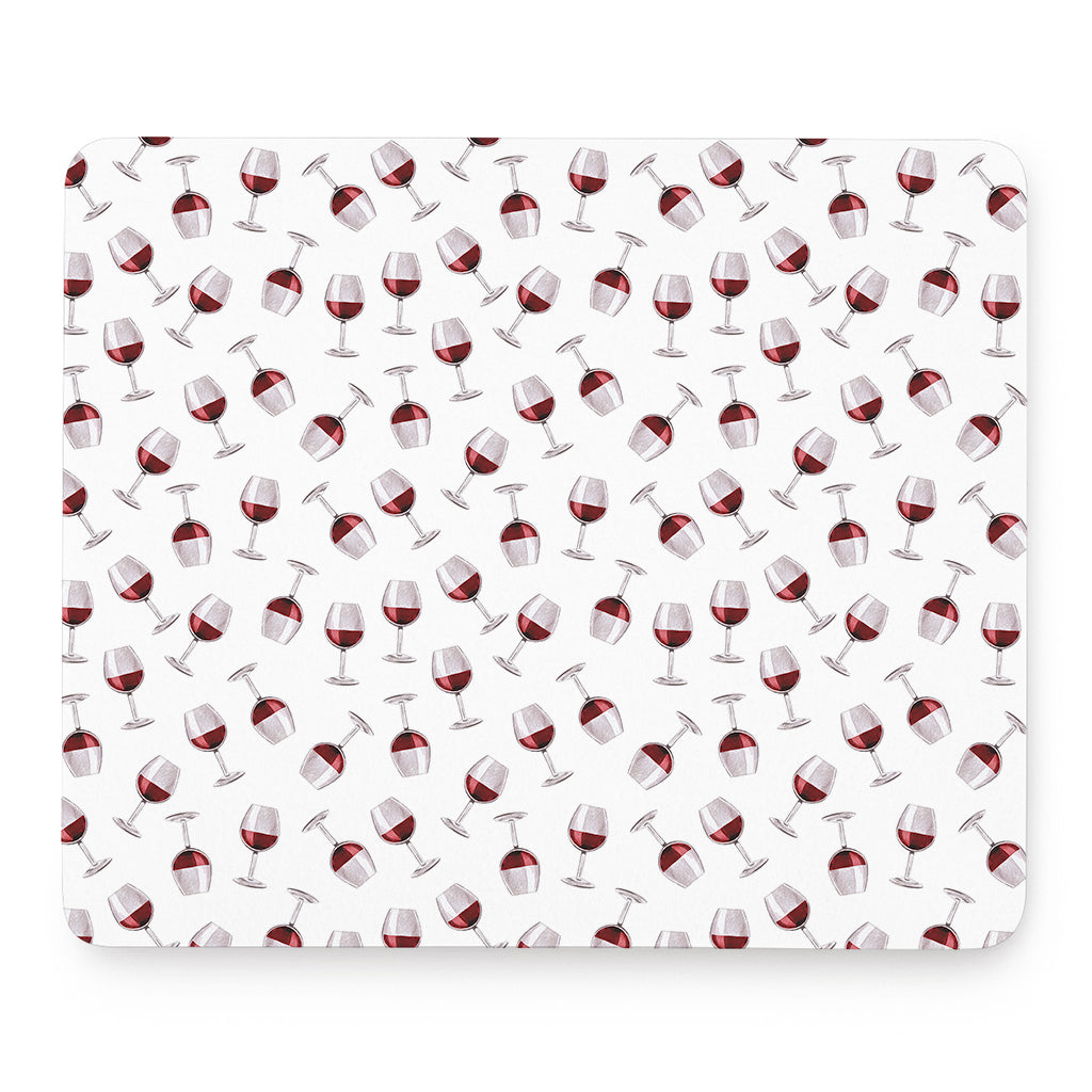 Glasses Of Wine Pattern Print Mouse Pad