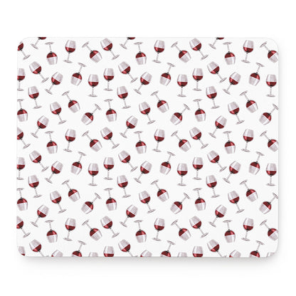Glasses Of Wine Pattern Print Mouse Pad