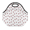 Glasses Of Wine Pattern Print Neoprene Lunch Bag