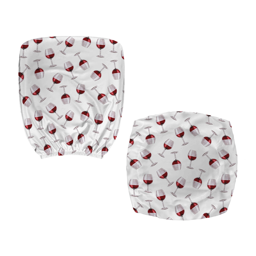Glasses Of Wine Pattern Print Office Chair Cover