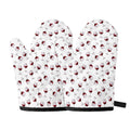 Glasses Of Wine Pattern Print Oven Mitts
