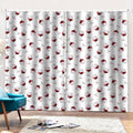 Glasses Of Wine Pattern Print Pencil Pleat Curtains