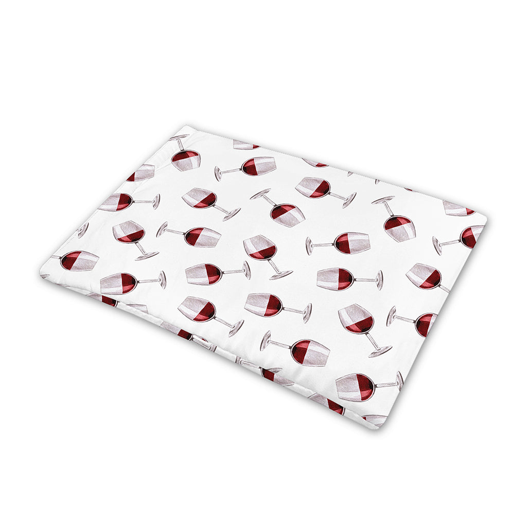 Glasses Of Wine Pattern Print Pet Cooling Mat Cover