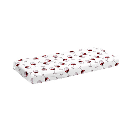 Glasses Of Wine Pattern Print Piano Keyboard Cover
