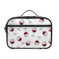 Glasses Of Wine Pattern Print Portable Lunch Bag