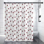 Glasses Of Wine Pattern Print Premium Shower Curtain