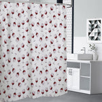 Glasses Of Wine Pattern Print Premium Shower Curtain
