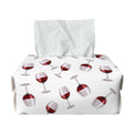 Glasses Of Wine Pattern Print Rectangle Tissue Box Cover